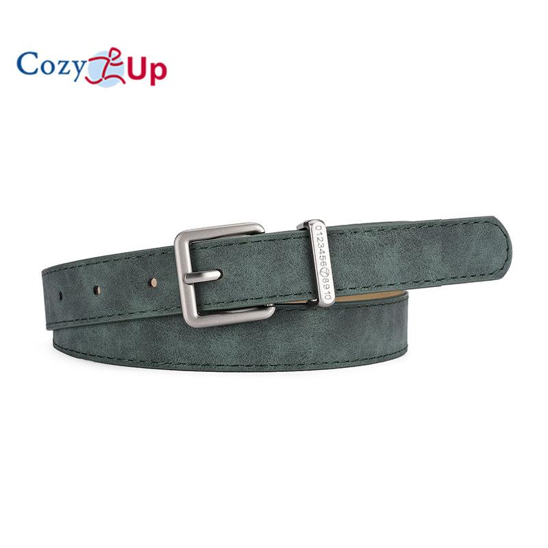 Frosted Pin Buckle Jeans Belt Women's Dress All-match Decorative PU Thin Belt