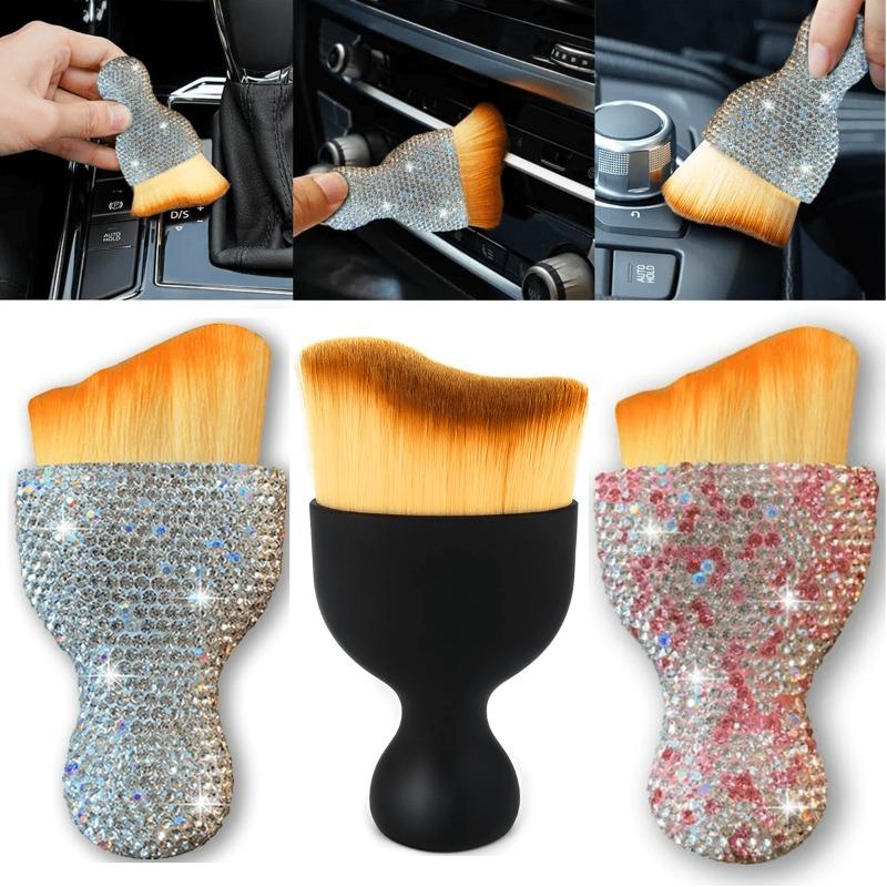 Car Interior Detailing Brush, Auto Interior Soft Hair Removal Brush,Car Cleaning Brush Interior Soft Bristles Detailing Brush Dusting Tool For Car