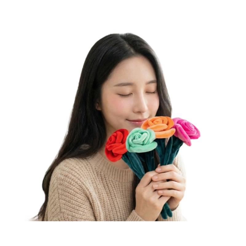 Plush Rose Flower Toy - Home Decor Ornament for Kids and Girls - Perfect Valentine's Day Gift