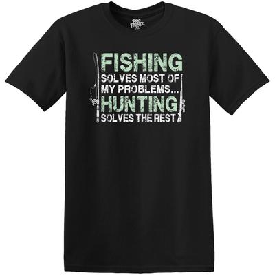 La pêche résout la plupart de mes problèmes... Chasse Résout Le Reste T-Shirt