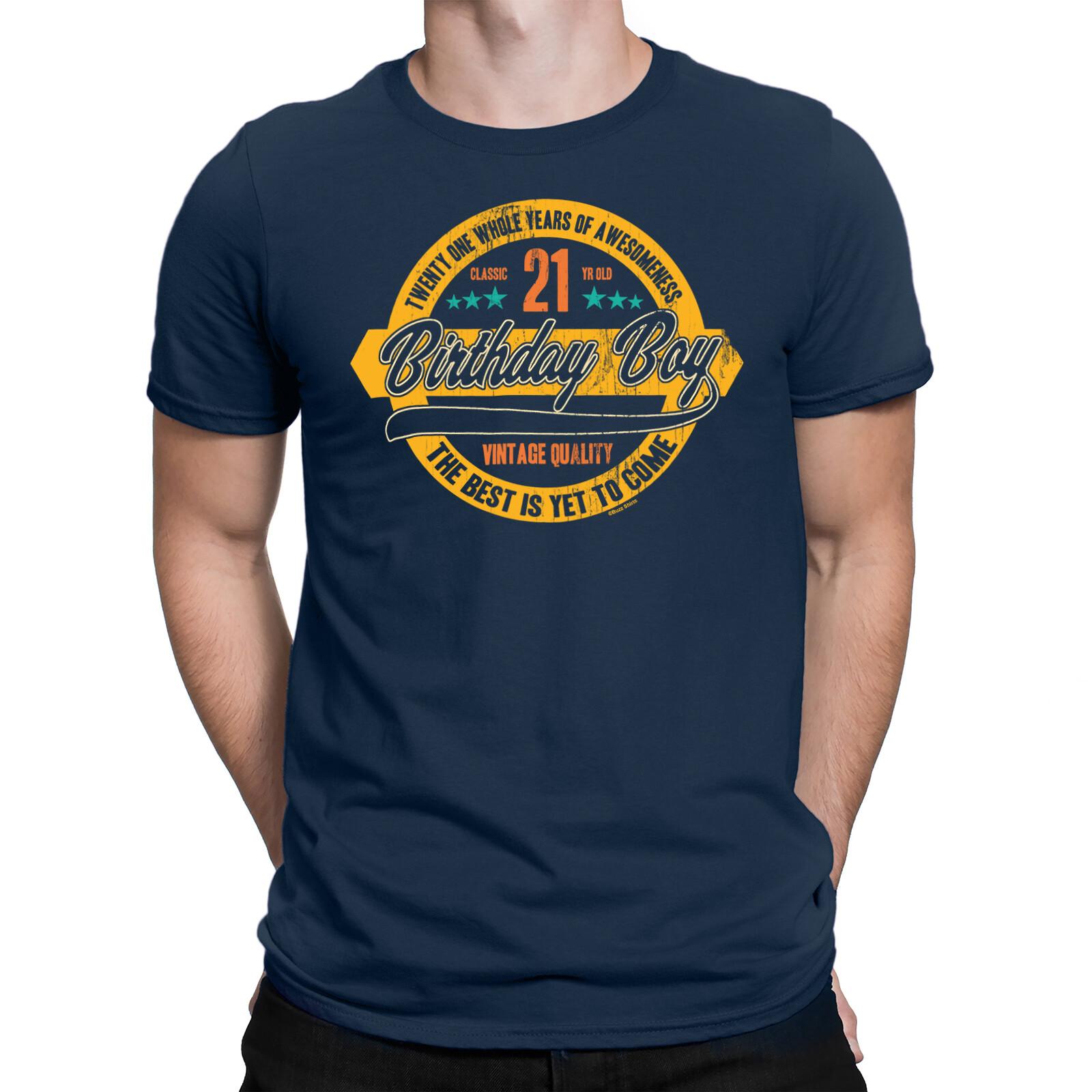 Mens 21st Birthday  T-Shirt Mens Womens Tees Top 21 YEAR OLD BIRTHDAY BOY Years of Awesomeness 4XL