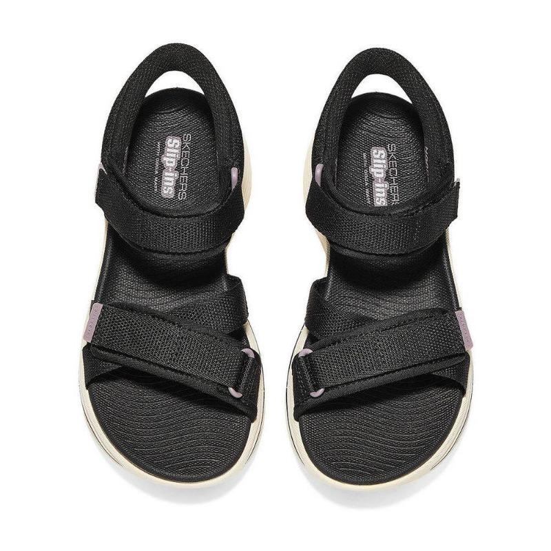 Skechers Women Lightweight Daily Beach Sandals Black 141631-BLK