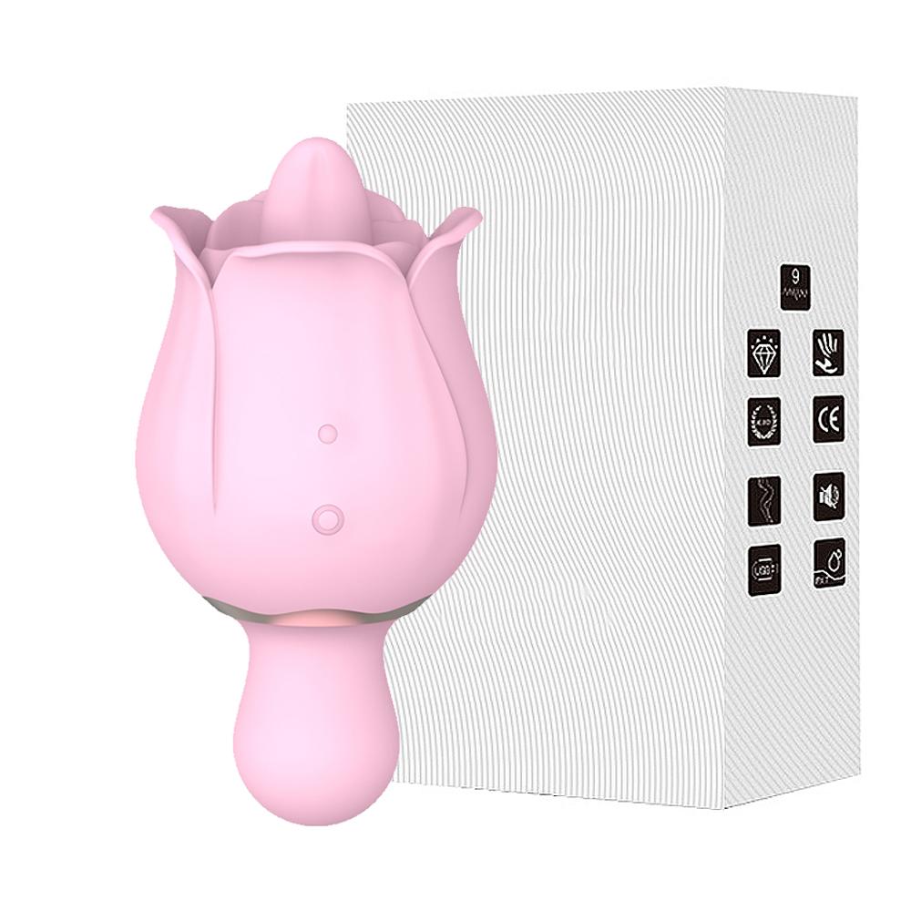 9Speed Sex Toys For Women Vibrators Adult Games Super Vibration Tongue Licking G-Spot Clitoral Stimulation Imitation Rose Design