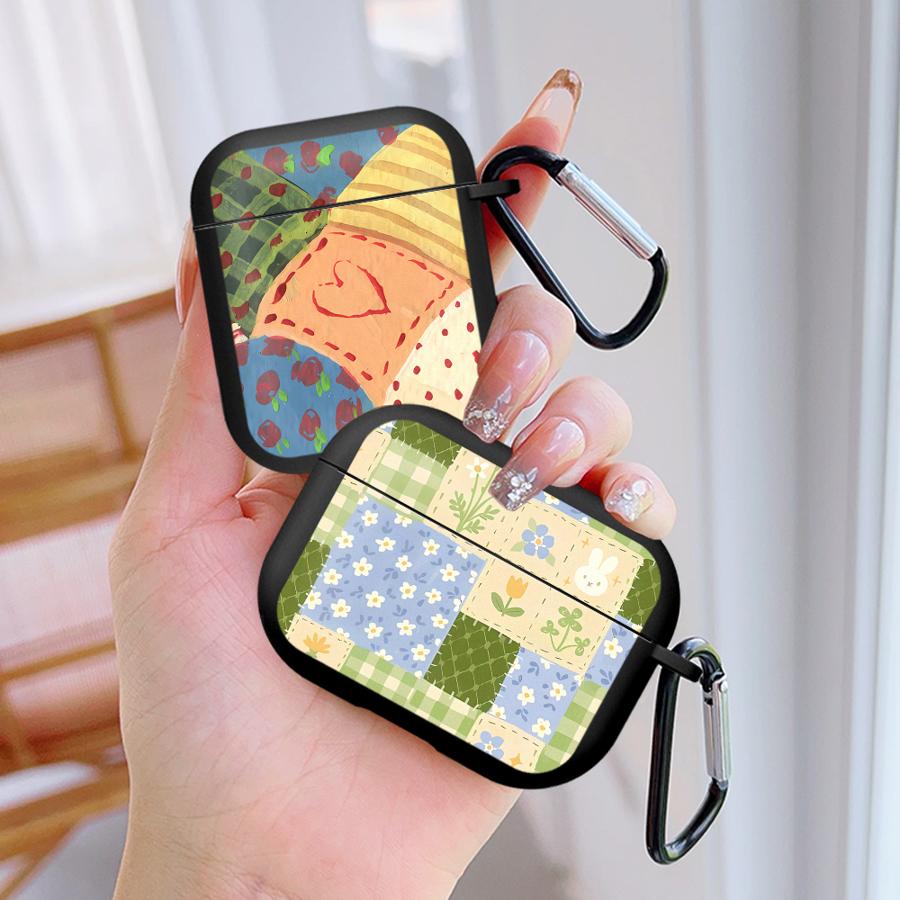 Buntes Patchwork-Muster Hülle Für Airpods Pro3 1 4 3 Pro 2 Pro2 Kopfhörerhüllen Abdeckung