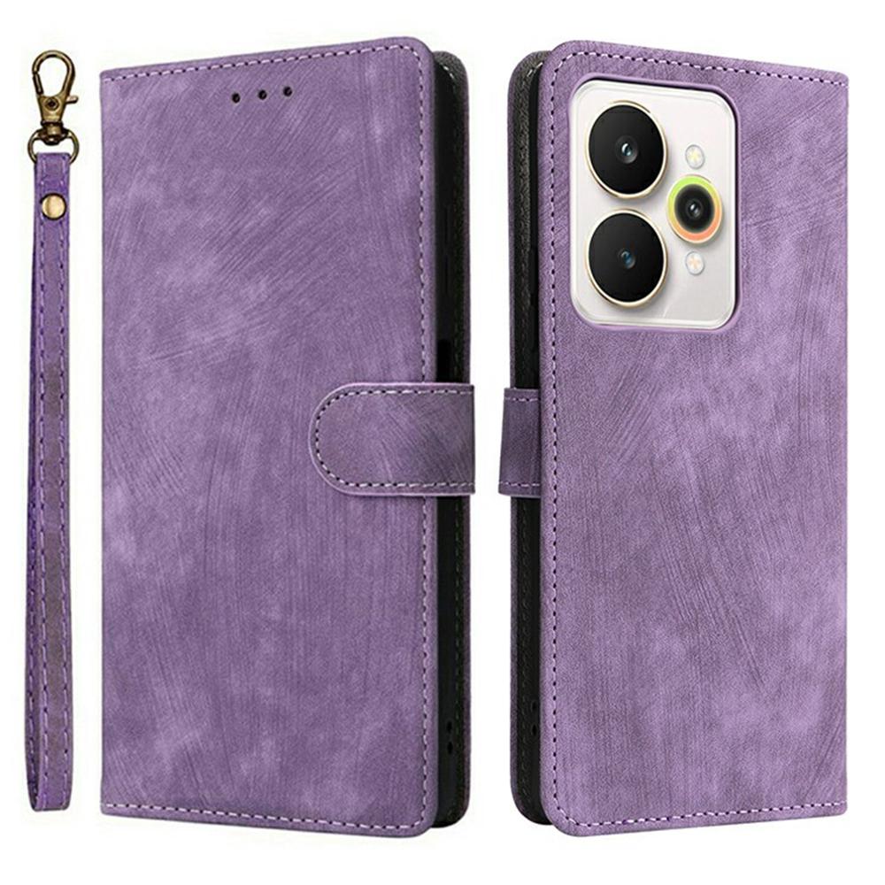 Für Realme 15 Pro 5G/15 5G Hülle Brieftasche RFID-Blockierung PU-Leder Handyhülle Ständer mit Riemen