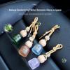 Lavender Semi-Transparent Round Car Air Freshener Pendant - High-End Scented Deodorizer.