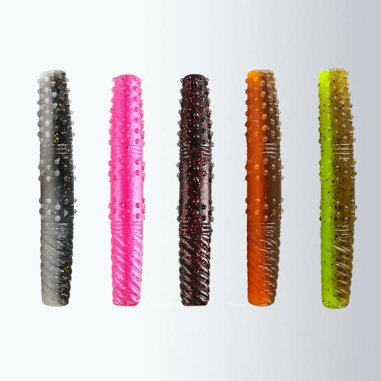8Pcs Floating Worms Bass Fishing Lures Realistic Looking Bright Colors Reusable Outdoor Fishing Baits Soft Lures
