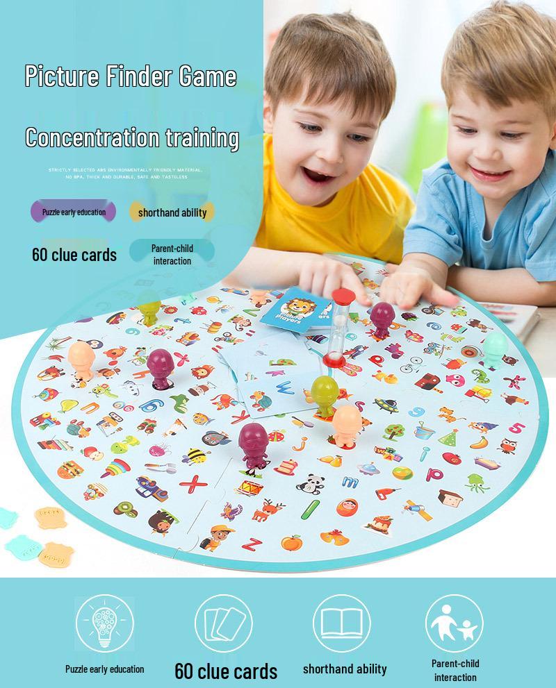 Bilde finn- og hukommelsestreningsspill for barn i alderen 3-6 år: Forbedrer konsentrasjon og logiske ferdigheter