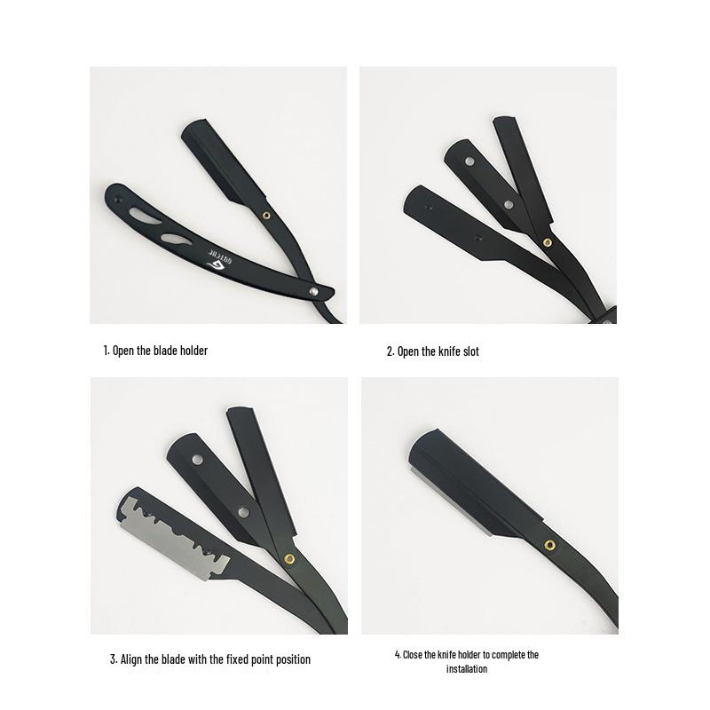 Traditioneller Holzgriff-Rasierer mit austauschbarer Klinge – Ideal für die Rasur und das Friseurhandwerk