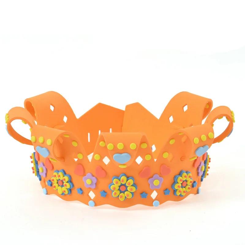 1Pcs EVA Birthday Hat Caps Adorable Exquisite DIY Creative Party Caps Tiara Crown 3D Puzzle for Baby Party Prop Birthday Gift
