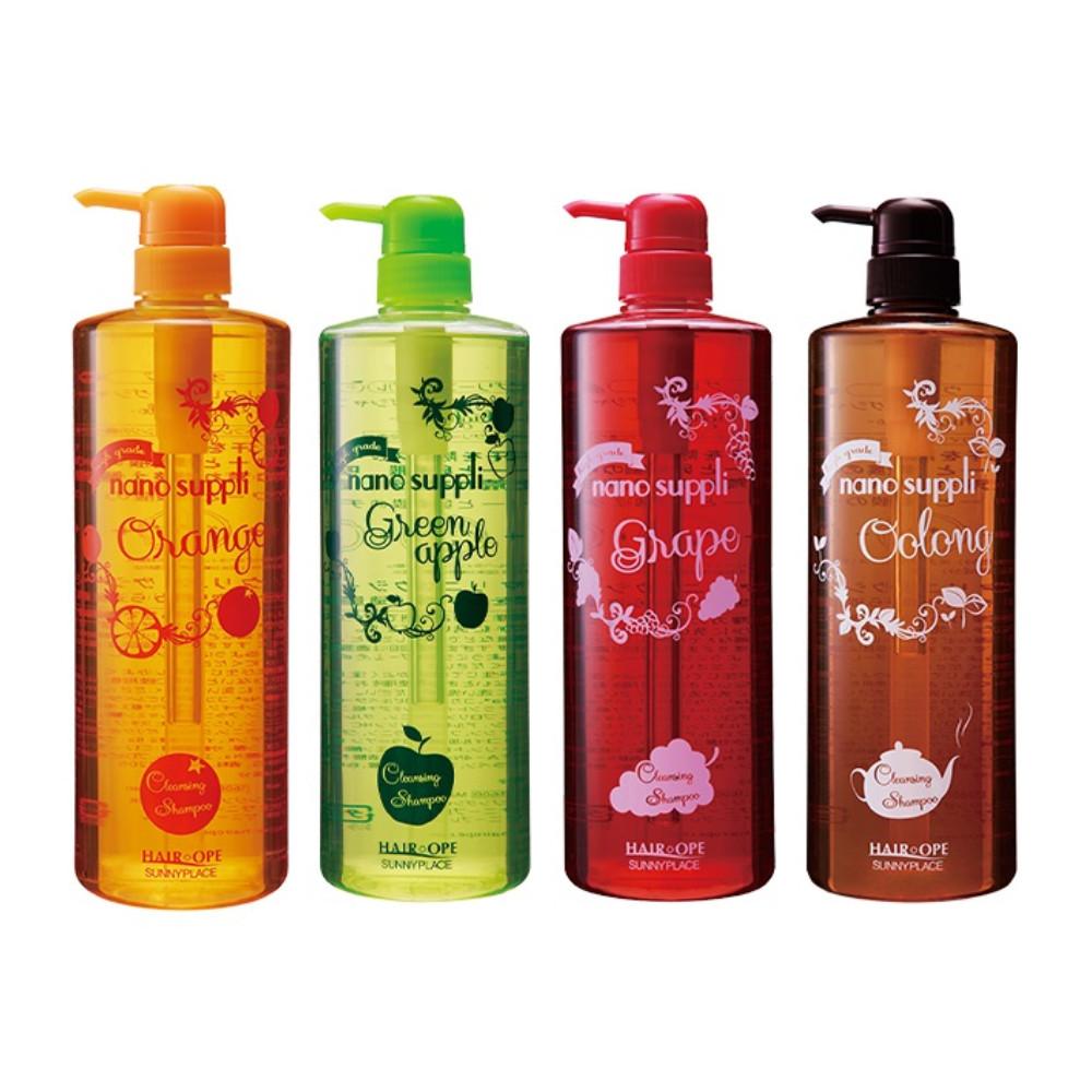 Sunny Place Nano Supplement Cleansing Shampoo Oolong  Orange  Green Apple  Grape 1000ml  Refill 800ml
