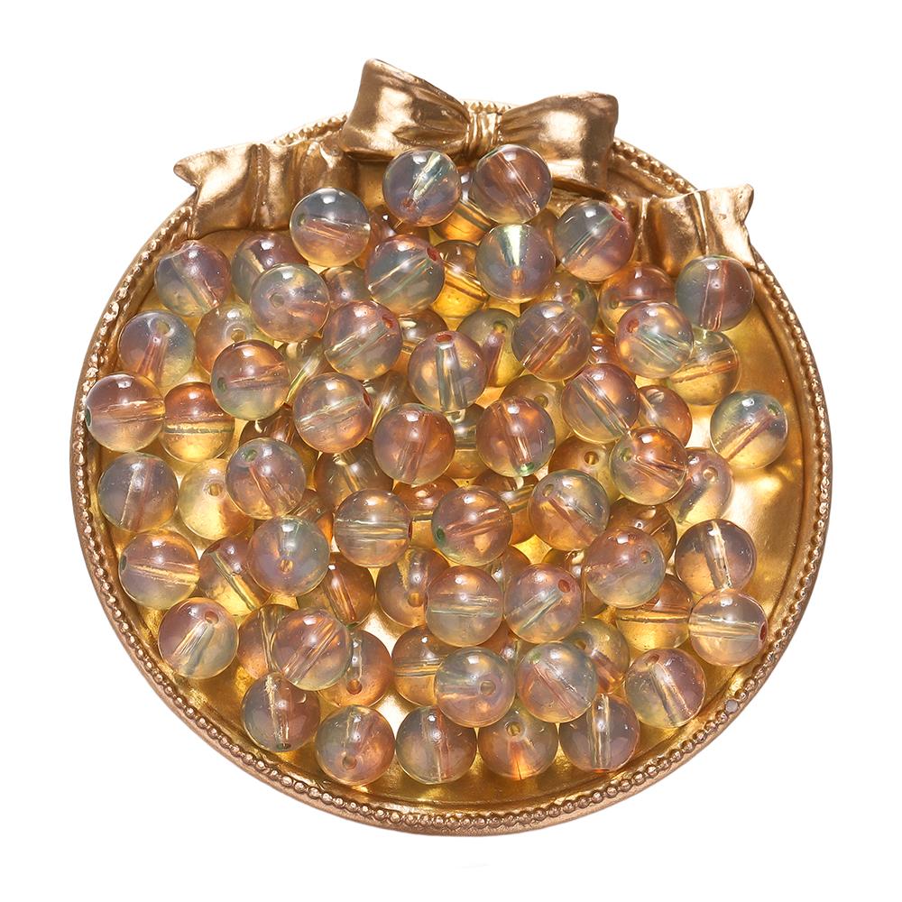20/50pcs 10mm Transparent Jelly Double Color Glass Beads Spacer Loose Bead for DIY Bracelet Necklace Jewelry Making Accessories
