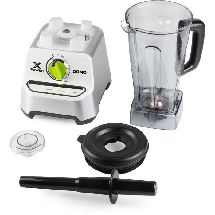 Blender XPOWER - DOMO - DO747BL - 1500 W - 2 L - Gris