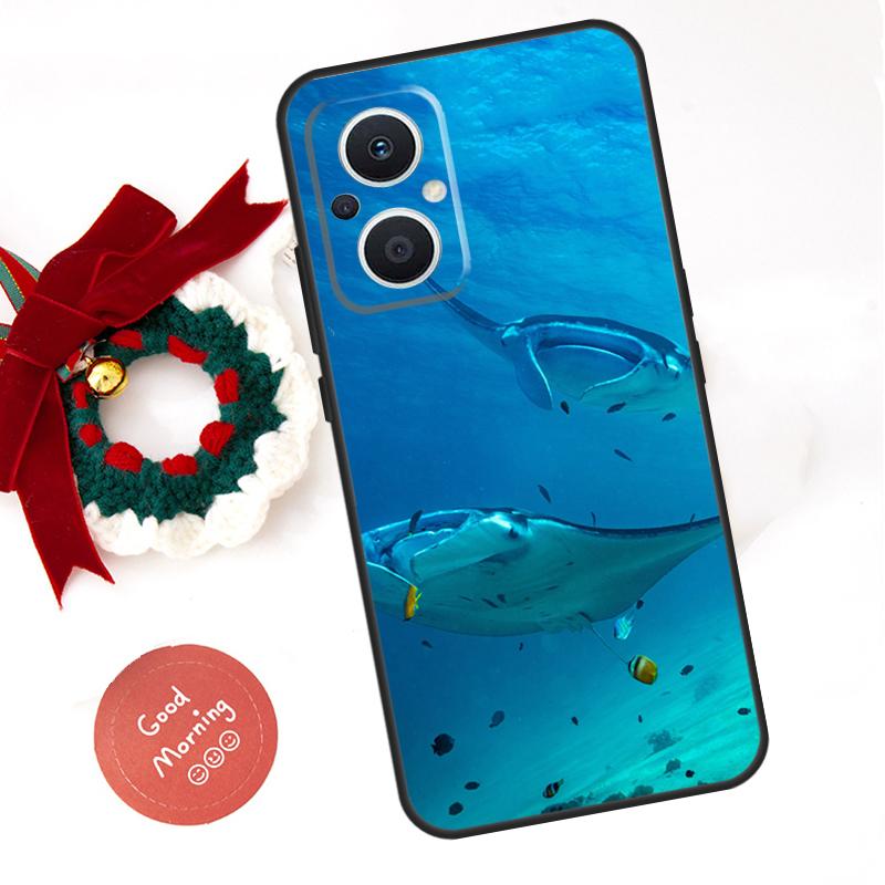 Animal Manta Ray Funda For OPPO Reno 13 F 14 10 11 12 Pro 12F 11F 14F 7 8 Lite OPPO Find X9 X8 X6 X5 Pro Case