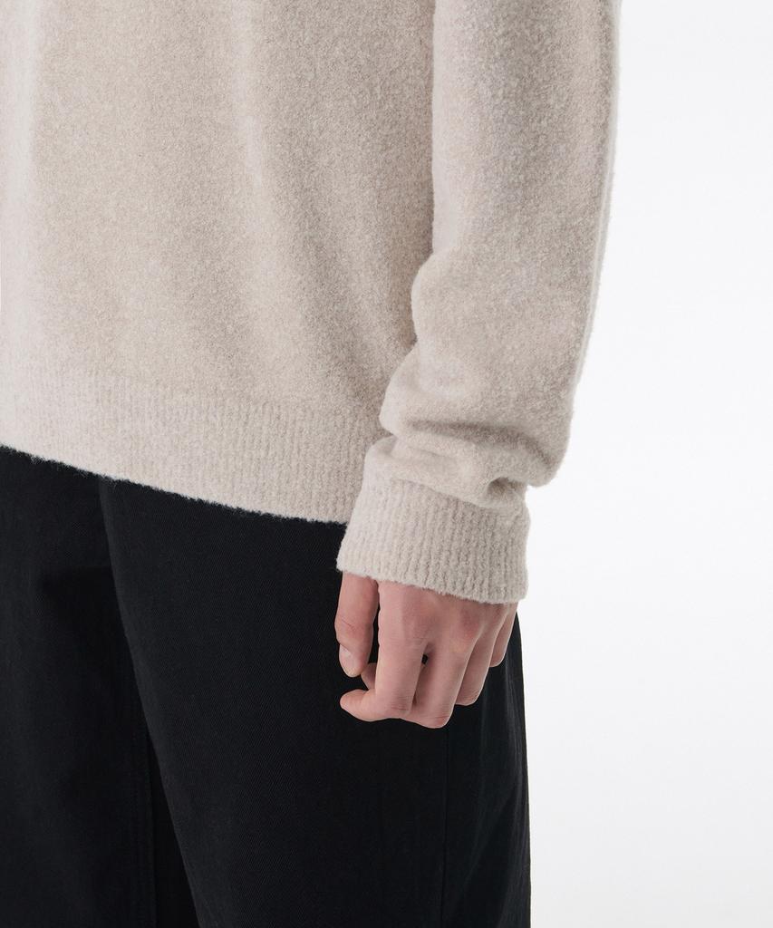 MUSINSA STANDARD Boucle Collared Knit [Oatmeal]