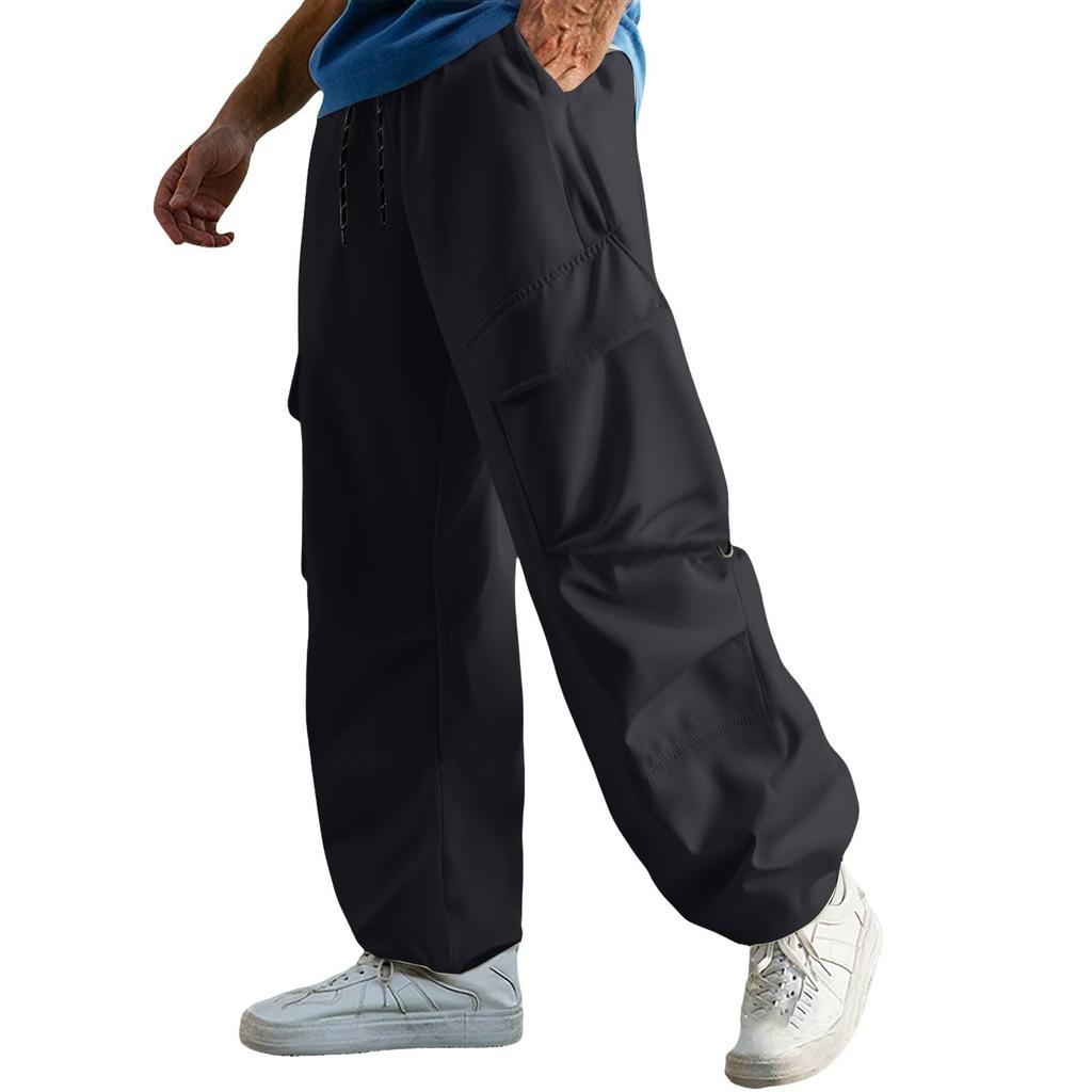 Men's Outdoor Loose Leisure Waterproof Windbreaker Pants Multiple Pockets Workwear Mountain Climbing Pants