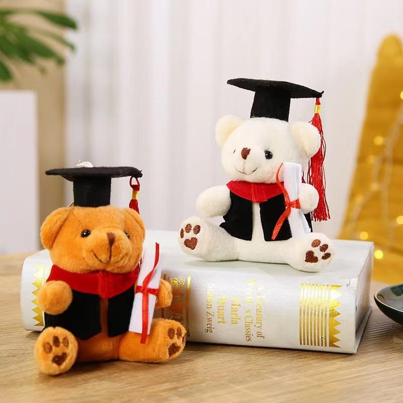 Bear Keychain Plush Pendant Graduation Doll Logo Doll Bag Accessories Doctor Bear Graduation Commemorative Gift
