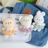 Adorable Cartoon Dress Teddy Bunny Plush Toys For Kids Backpack Keychains