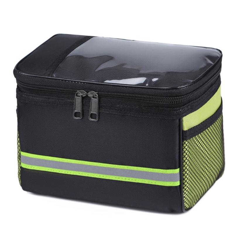 Bicycles Front Frame Storage Pouches with Reflective Strips Road Bike Handlebar Bag Cycling Accessories Easy installation