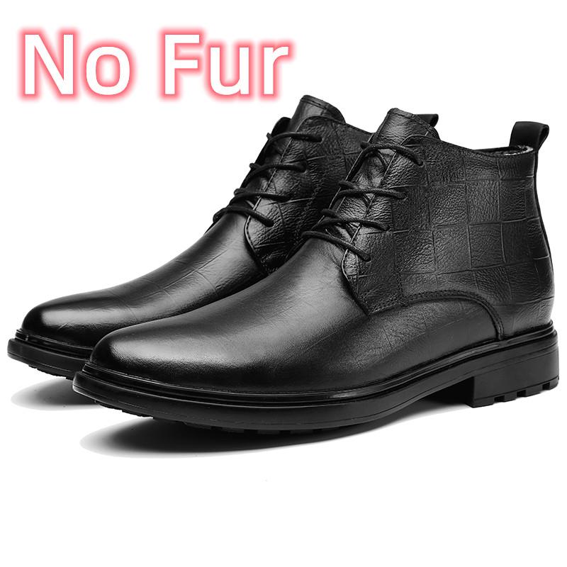 2024 Genuine Leather Men Boots Men Winter All-match Motorcycle Boots Stylish New Male Comfortable Outdoor Shoe