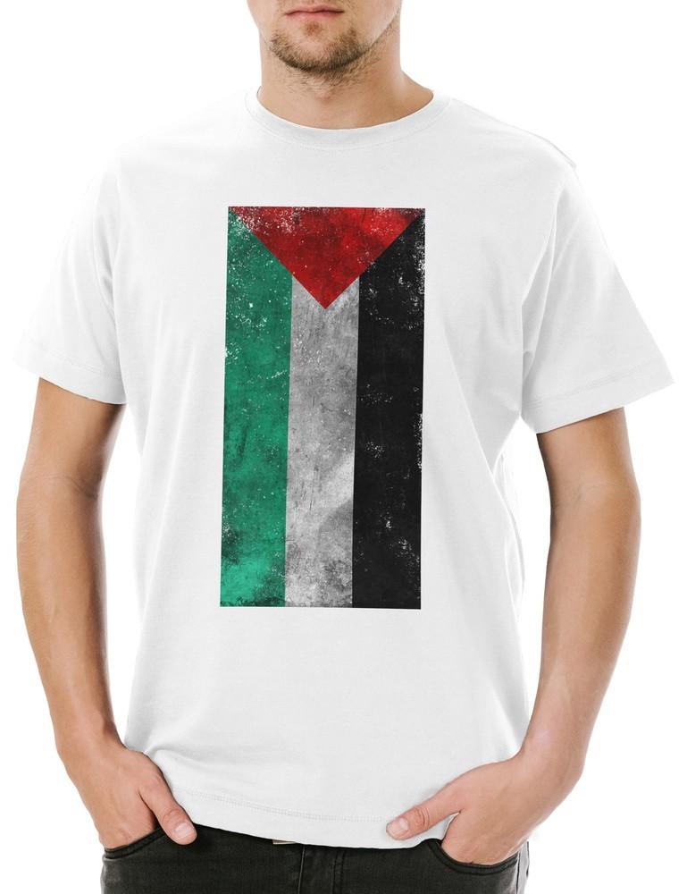 

West Bank Flag Vintage Mens T-Shirt Palestine Flag Vintage Palestine 4XL