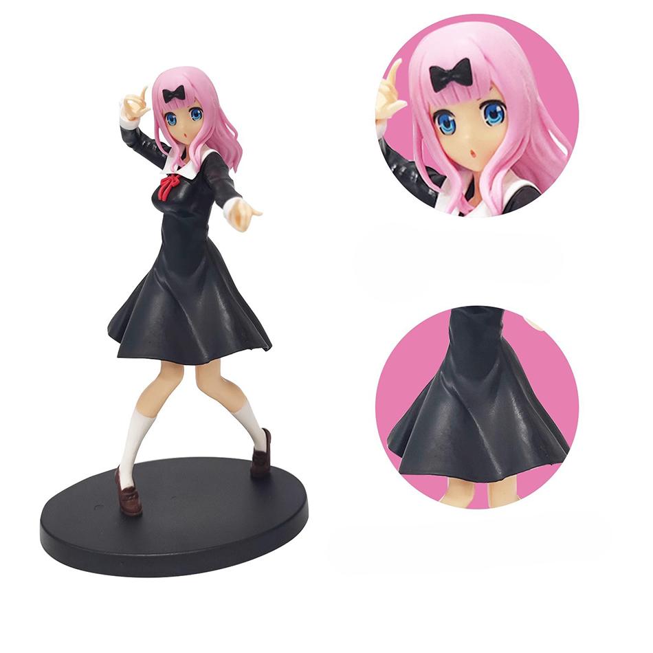 18cm Anime Figure Love is War Fujiwara Chika Shinomiya Kaguya Kawaii Girl Action Figure Collectible Model Doll Toy Gift