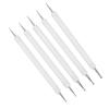 5Pcs Double End Acrylic Rod Round Head Clay Indentation Pen   Sculpting Dotting Tool (Black)