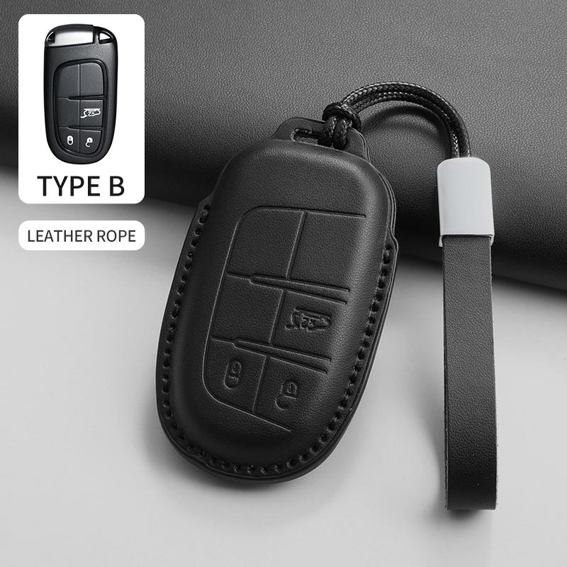 Car Key Case Cover Shell for Jeep Chrysler 300 200 Cherokee Wrangler Compass Renegade Fiat 500X Car Remote Key Shell Accessories