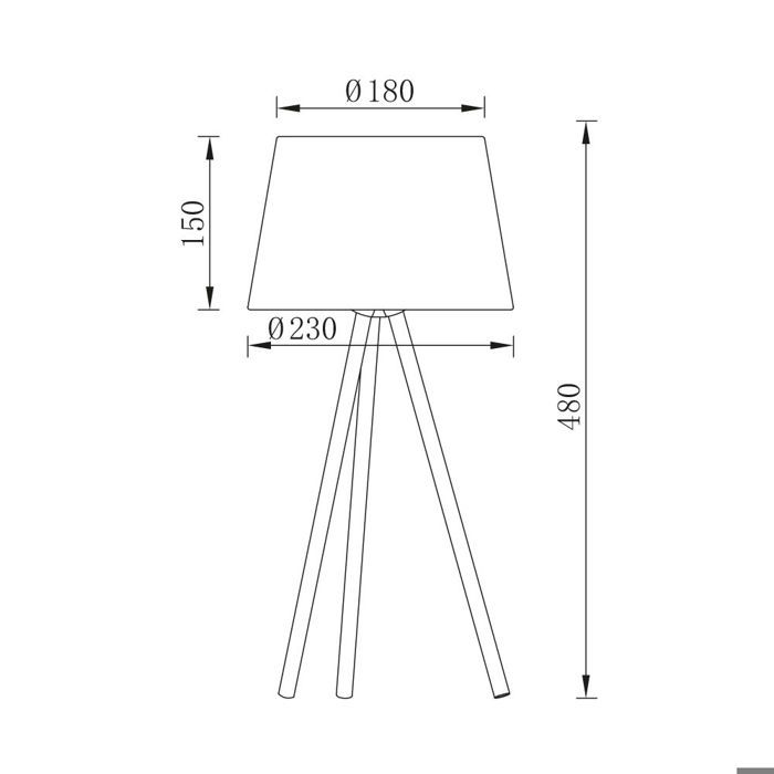 Lampe de table décorative 1xE27 23W IP20 – Gris
