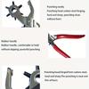 Rotary Punch Pliers Set 1 Oval Hole + 2 Flat Holes + 3 Round Holes for Leashes, Harnesses, Straps, Dog Collars, Saddles, Shoes, Fabrics and Others