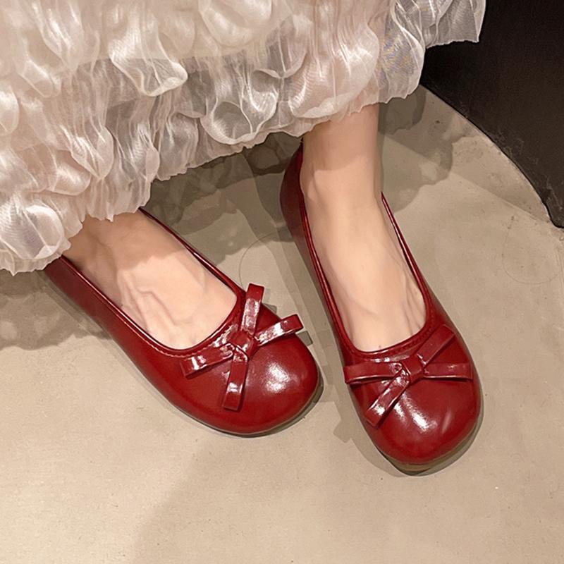 Fashion Flats Women Mary Jance Shoes Shallow Bow Dress Loafers Shoes Fashoin Sandals Autumn 2025 Luxury Sport Casual Chaussure Femme