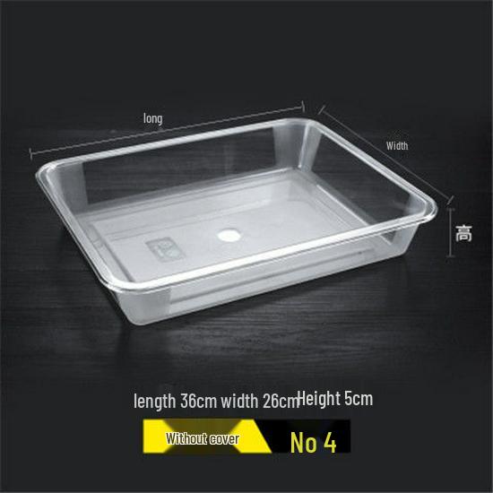 Transparent Acrylic Rectangular Cold Dish Display Tray for Spicy Hot Pot and Vegetables