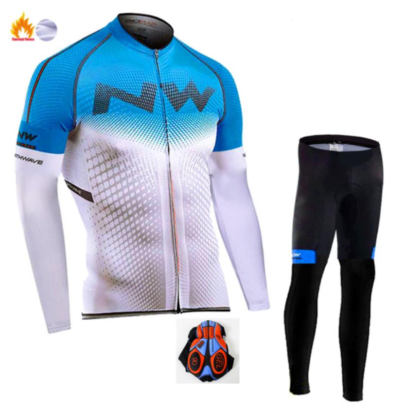 2026 Winter Warm Cycling Suit Set, Tour De France Edition Winter Cycling Suit Long Sleeve Fleece Thickened Warm Windproof Cycling Suit