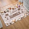 1pc "Welcome Summer" Beach-Themed Welcome Mat - Non-Slip, Machine Washable Polyester, Summer Theme Decor Durable Welcome Mat