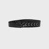 Buckle Chain Leather Belt [Black]