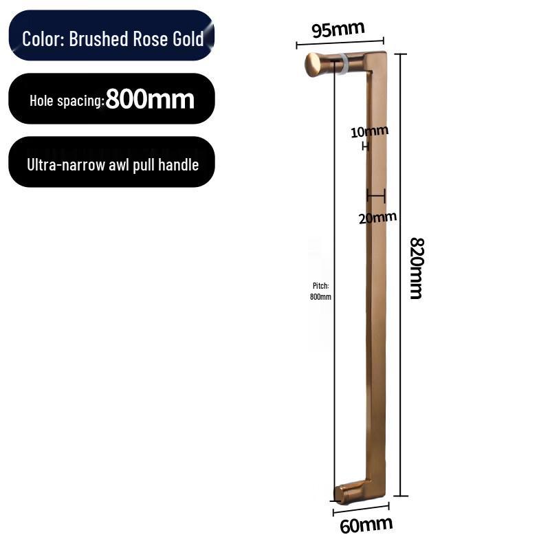 Rose Gold 304 Stainless Steel Shower Door Handle