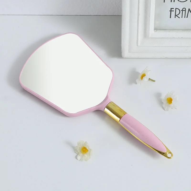 

Зеркало для макияжа HD в европейском стиле, высококачественное ручное зеркало для красоты высокого класса с ретро-узором