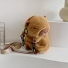 Plush Capybara Backpack Hamburg Doll Fur Bag Popular Kawaii Handbags  School
