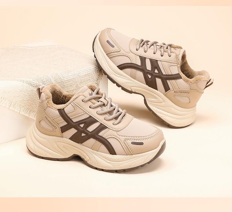 Taihe Yuan Old Beijing Cloth Shoes Winter Women's Thick Comfortable Fashionable Retro Plus Velvet Thick Bottom Dad Shoes