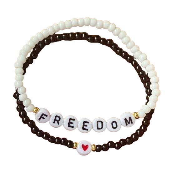 Freedom Bracelets Beaded Memorial Wristband Elastic Turning Point Patriotic Bracelets for Men Women Kids Commemorative Events