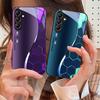Flowing Light Honeycomb For Samsung Galaxy A14 4G 20 30 52 20S 21S 22 A32 33 34 42 50 51 53 54 70 71 72 73 5G Glass Phone Case