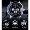 JARAGAR Herrenmode, lässig, ausgehöhlt, großes Zifferblatt, automatische mechanische Uhr GMT1140-1-A