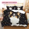 Black Papillon Pattern Bedding Home Decoration Birthday Gift (1 * Duvet Cover + 2 * Pillowcase, Without Core)