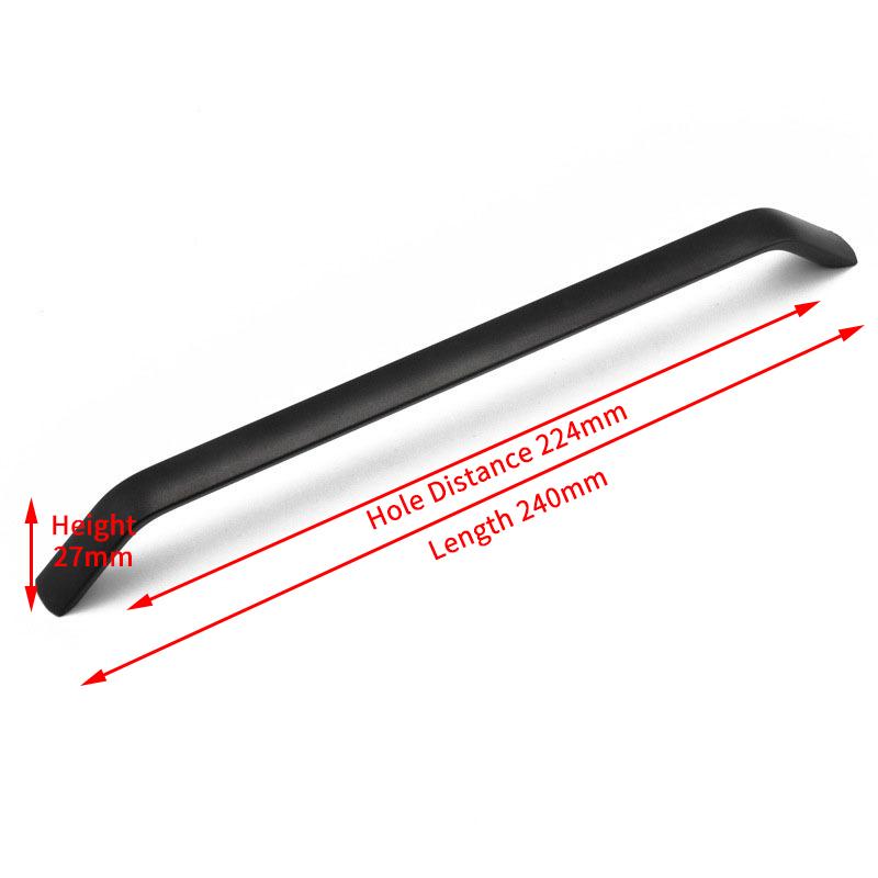 KAK American Style Black Solid Space Aluminium Alloy Handles Cabinet Handles Drawer Knobs Door Pulls Furniture Handle Hardware