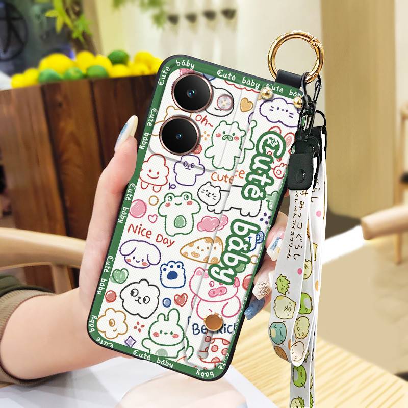 Shockproof Silicone Phone Case For Realme P3 Ultra 5G Anti-dust Protective Kickstand Cute Soft Case Anti-knock Ring