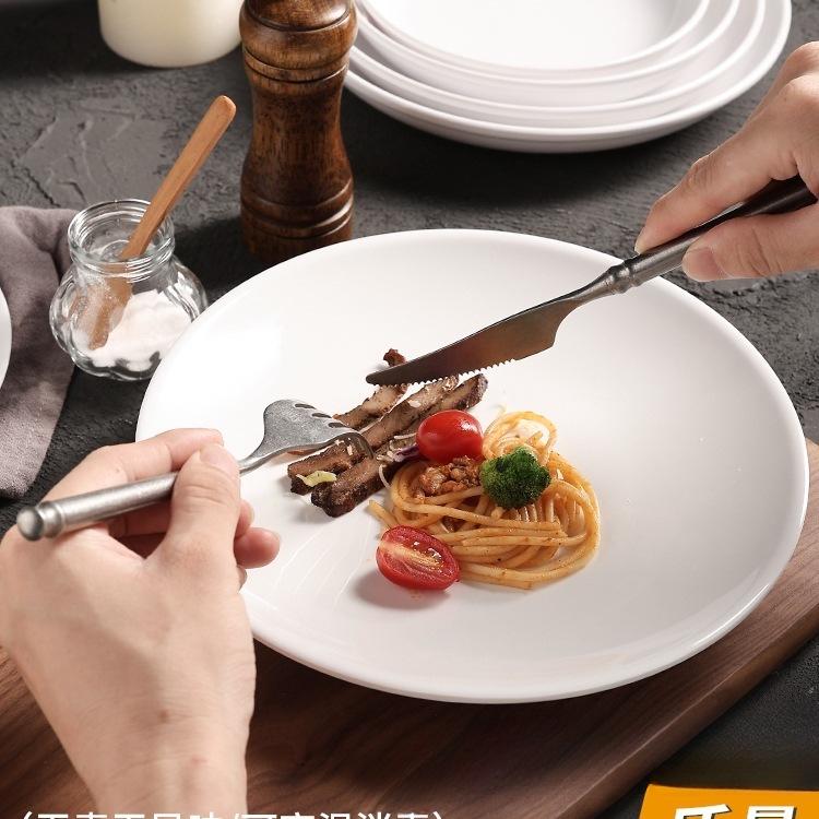 Runde Essteller im Melamin-Porzellan-Stil mit Seidenblumen-Design für Restaurants und Hotels