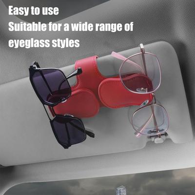 Car Sunglass Holder Eyeglass Holder For Car Non-Slip Automotive Interior Accessories For Road Trips Daily Commute Adventures