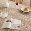 Pastoral Handmade Crochet Tablecloth Cover Towel Retro Woven Hollow Fabric Tablecloth Table Cloth