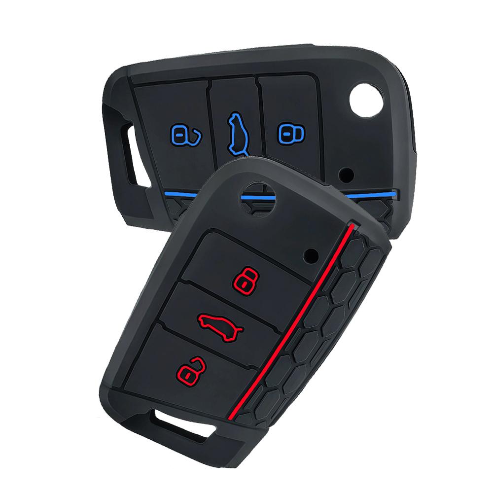 For Vw Golf 7 Gti Polo T-Cross Touran Tiguan Skoda Octavia Rapid Kodiaq Fabia Seat Ibiza Leon Car Key Case Cover Remote Fob