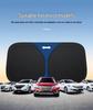 Silver Coated Double Ring Front Windshield Sunshade - Titanium Heat Insulation, Anti-UV, Aluminum Foil Sun Blocker.